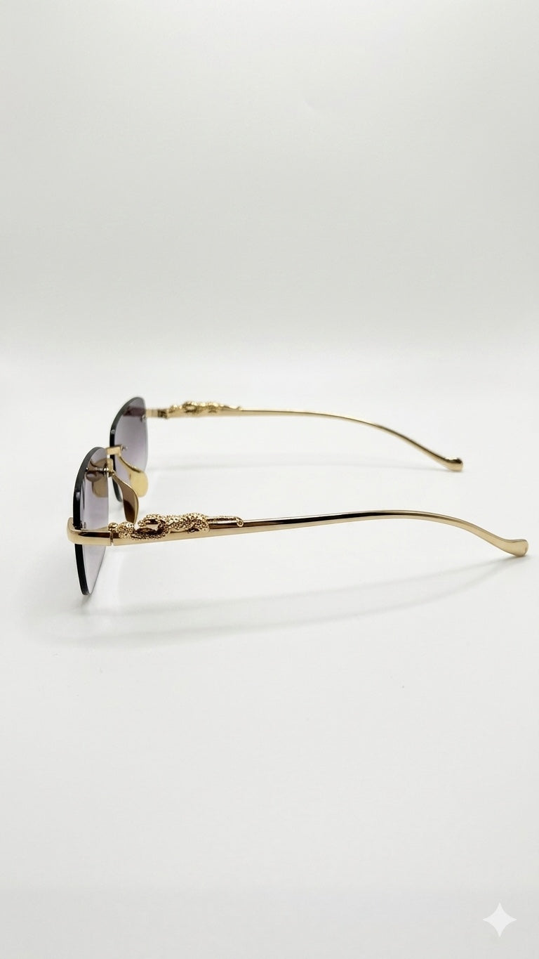 Luxury Retro Gradient Leopard Head Fashion Glasses for Men